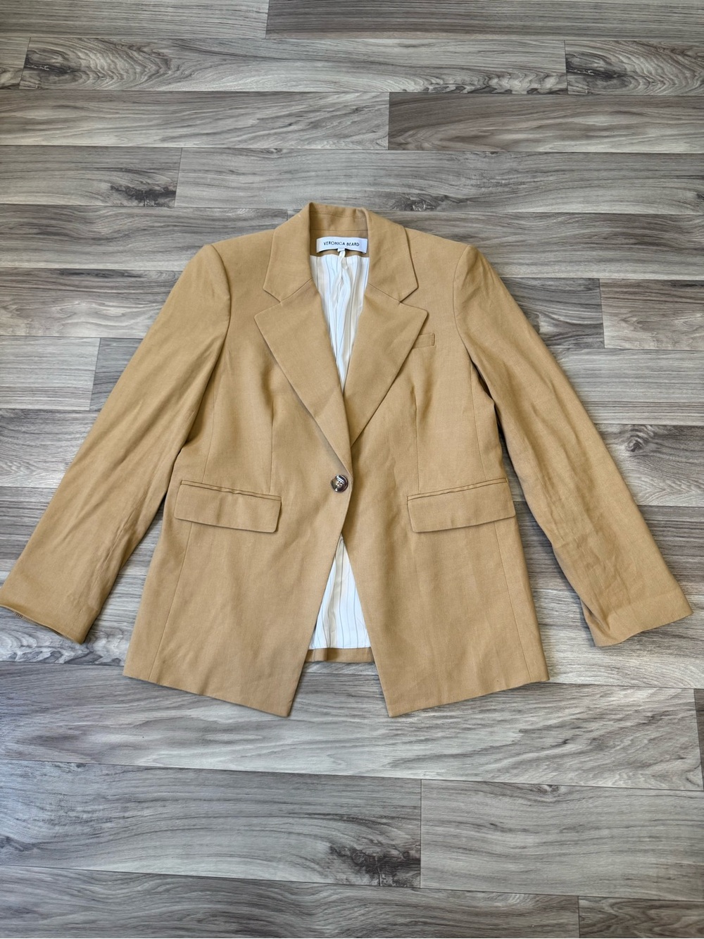 Veronica Beard Hayward Linen Blend Dickey Jacket Blazer Size 12